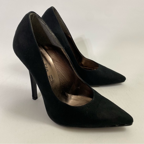 Lolita Milano Black Suede Pumps Stiletto Heels 8 / 38 - Picture 5 of 15